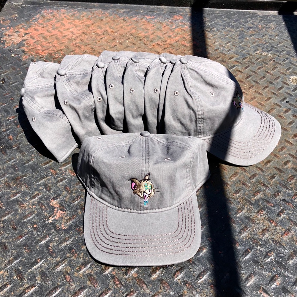 Trippy kitty cat acid hat dad style vintage